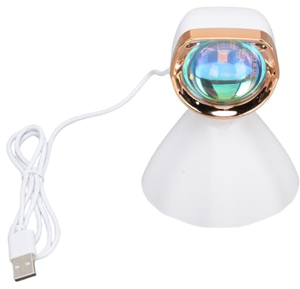 RiToEasysports Solnedgångslampa Projektor ABS USB-driven Mini Ambient Light för Sovrumsinredning, Färgglad Lins Bärbar Projektionsljus Skapar Romantisk Atmosfär för Hemgåvor