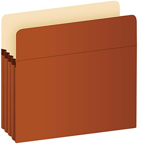 Pendaflex Expanding File Pockets, Letter Size, Redrope, 3.5 Expansion, Reinforced with Dupont™ Tyvek® Material, Redrope, 25 per Box (1524E-OX)