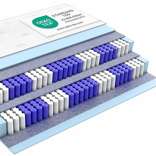 Matratzen Perfekt Boxspringmatratze Terra Med Box², 140 x 200 cm – orthopädische Federkernmatratze mit Doppelfederkern, ideal für Boxspringbetten, Härtegrad H3, Höhe 33 cm