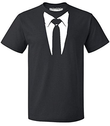 Classic Funny Suit Tuxedo T-Shirt for Men and Women for Concert Tux Joke Tee Men's T-Shirt,L, Black