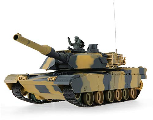POCO DIVO Abrams M1A2 US Battle Tank RC Airsoft Panzer 1/24 Scale Model 2.4Ghz Remote Control Military Vehicle Combat Fight Infrared BB