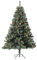 EVRE 8FT Artificial Christmas Tree Green 1500 Tips Pine Cones & Red Berries Metal Stand Easy Assembly Realistic Branches Fir 240cm Large Xmas Tree Indoor Outdoor Holiday