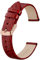 BISONSTRAP Leder Uhrenarmbänder, Weiche Ersatzbänder mit Polierter Schnalle, 14mm, Rot mit Roségoldener Schnalle