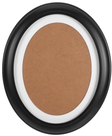 GOOHOCHY Oval Photo Frame Wall Hanging Decoration Black Classic Design with Seamless Nails for Home Decor and Photo Protection