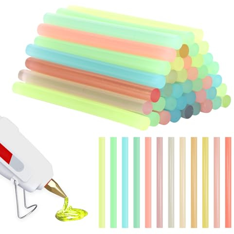 42 Stück Heißklebesticks Bunte Heißklebestifte 7 x 100mm Heißklebepistole Sticks Schnelltrocknend Leuchten im Dunkeln Heißkleber Sticks Klebestifte für DIY Kunsthandwerk und Abdichtung