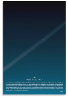 Carl Sagan The Pale Blue Dot, Astronomy Motivational Minimalist Art PosterS For Room Aesthetic Canvas Wall Art Bedroom Decor 08x12inch(20x30cm)