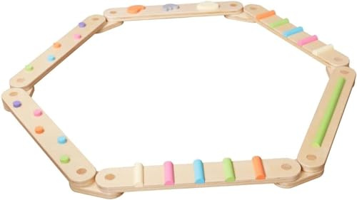 HYGRAD® Wooden Balance Beam Activity Toy Indoor Outdoor Balance Bridge Beam For Playground Nursery Home Montessori Play