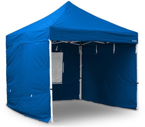 TFH Gazebos 3m x 3m S30 Pop-Up Gazebo – Easy Set-Up, Durable & Versatile Outdoor Shelter (Light Blue, With Sidewall Set)