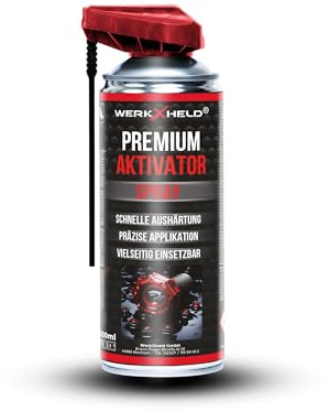WerkXheld Aktivator-Spray 200ml – Schnelle Aushärtung für Sekundenkleber | Aktivator Spray für Sekundenkleber