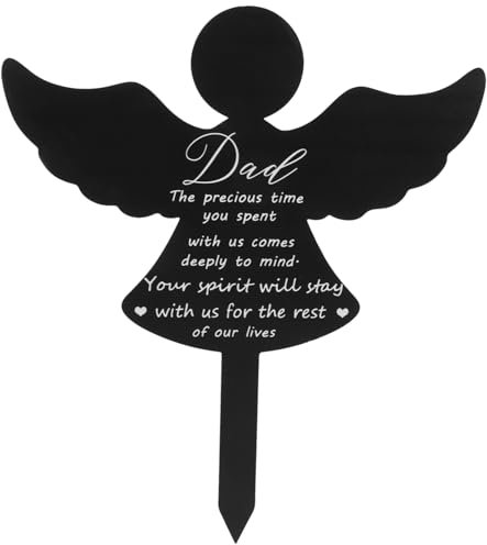 BESPORTBLE De Ángel De Acrílico Decoración para Tumba Conmemorativa Cementerio Placa Personalizada