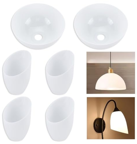 NBEADS 6 pezzo 2 stili Paralumi Torquelliere di Ricambio, Paralumi In Plastica A Forma di Ferro di Cavallo Paralumi Acrilici A Forma di Ciotola per Lampade Da Terra Camera Da Letto, 8.8-25.5x13-13.4cm