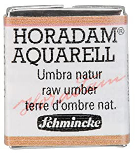 Schmincke – HORADAM® AQUARELL - feinste Künstler-Aquarellfarben, 667 Umbra Natur, 14 667 044, 1/2 Näpfchen