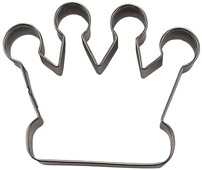 Staedter - Molde para Galletas en Forma de Corona, Color Plata, Acero Inoxidable, Plateado, 4.5 cm