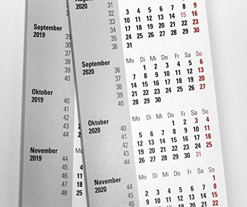 HiCuCo Ersatz-Kalendarium für 2025 und 2026 passend für 3-Monats-Tischkalender mit Drehmechanik TypD1 und TypD2