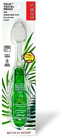Radius Tour Travel Toothbrush Green, 187 g