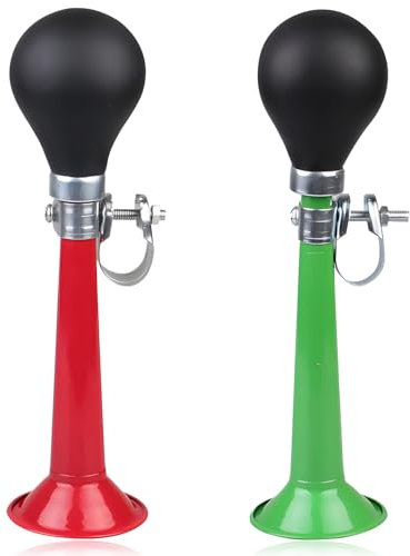 2 Stück Fahrrad Hupe, Ballhupe, Fahrrad Fahrradhupe Fahrrad Cycling Metall Air Hupenball Tragbar Bike Air Horn für Mountainbikes, Beach Cars und campingfahrzeuge