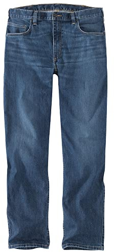 Carhartt Men's Force Relaxed Fit Low Rise 5-Pocket Jean, Rainier, 32W x 34L