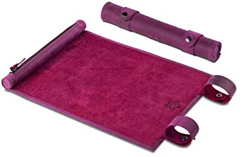 Melia Games RPG Rolling Dice Mat - Handmade Genuine Leather Dice Mat - Pen and Paper Mat for Fantasy Gamer (Purple)