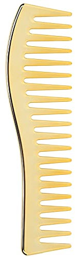 Pettini a Denti Larghi Spazzola per Capelli Districante Senza Manico Spazzola per Capelli Grande a Denti Larghi per Pettine per Shampoo da Salone per Uomo e Donna(oro)