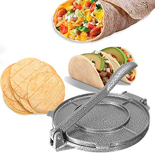 BORDSTRACT Pressa per Tortilla, 16,5 Cm In Lega di Alluminio per Tortilla, Strumenti per La Pressatura Dell'Impasto Delle Tortillas per Tortillas, Roti In Stile Indiano