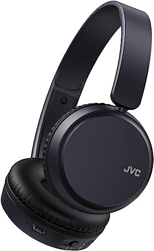 JVC Cascos Inalámbricos de Diadema Auriculares con Bluetooth 5.2, Micrófono, 35h de Batería, 3 Modos de Sonido y Ecualizador. Ligeros, Graves potentes y diseño Ajustable, HA-Z37W-A (Azul)