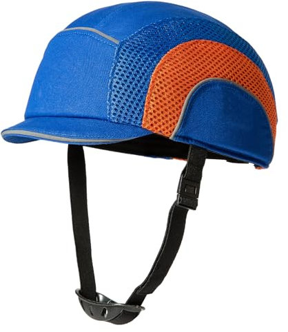 Moheen Casual Bump Cap Safety Hat Baseball Cap Style Breathable Lightweight Hard Hats for Men Women (Blue, Micro Brim)