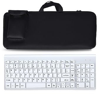 AF-WAN Set di mouse e tastiera in neoprene, per tastiera JOYACCESS Wireless Mouse Keyboard (AZERTY Layout) in casa, ufficio e all'aperto, nero