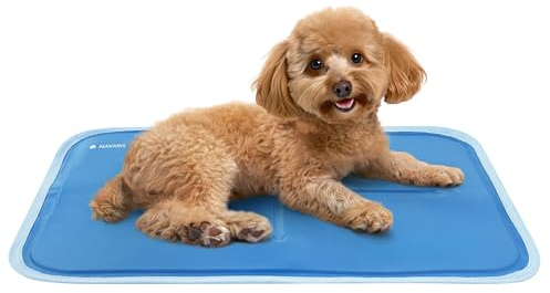 Navaris Esterilla Refrigerante Perros - Cama Refrescante para Perro y Gatos 40 x 50 cm - Almohadilla Refrescante Perros - Reversible de Gel - Manta Refrescante Antifugas y Antimoho