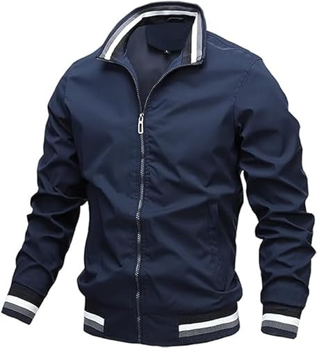 Blousons Homme Vestes de Sport Homme Veste DéContractéE pour Hommes Beau Printemps Et Automne Sport Veste De Couleur Unie VêTements pour Hommes