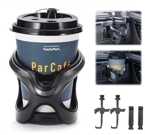 Getränkehalter Auto, Getränke Halter Auto, Cupholder Dosenhalter Auto Lüftungshalterung, Universal KFZ Auto Getränkehalter für Kaffeebecher und Getränkedosen mit Einem Durchmesser von 7,6 cm