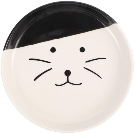 SEWOART Flache Katzenschale Tiernahrungsplatte Katzenfutterbecken Keramik Katzenschüssel Haustierfütterungsschale Für Täglichen Gebrauch Leicht Zu Reinigen Und Geeignet Für Futter Und Wass