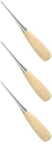 Leather Craft Awl Set with Wooden Handle and Protective Cover for Leathercraft Punching Holes Shoes Repair Leather Hole Tool