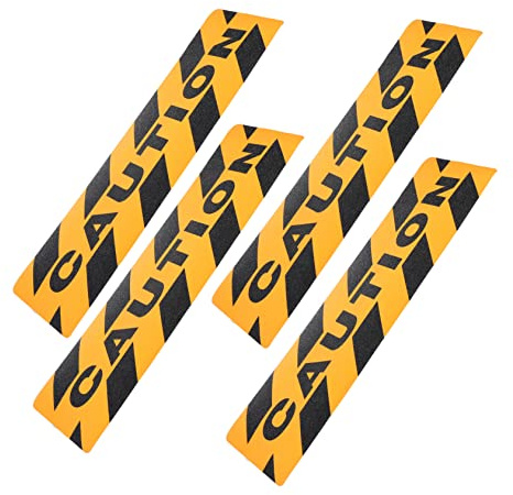 BELLIFFY 2 Series Cinta Antideslizante Autoadhesiva Para Escaleras Y Pegatinas De Seguridad Color Amarillo Y Negro Resistente Y De Instalar 4 Piezas*2