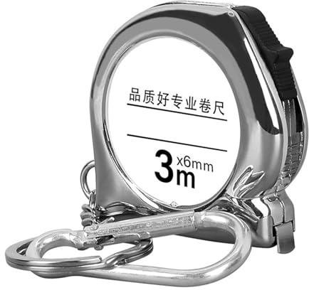 Telituny mini ruban à mesurer avec porte clés, 3 m Mètre ruban rétractable porte-clés, mètre à ruban à mesurer en acier avec mousqueton, pour mesurer machines, meubles, vêtements, tissus, établis