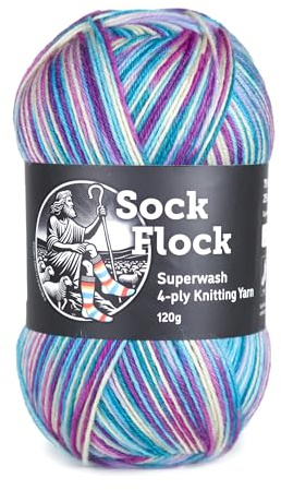 4-Ply Sock Yarn 120g, New Zealand Wool, Superwash – Sea Glass