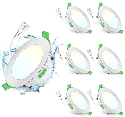 GeyouLux Einbaustrahler LED 230V Dimmbar, 65-75mm Lochmaß LED Spots 6er Set