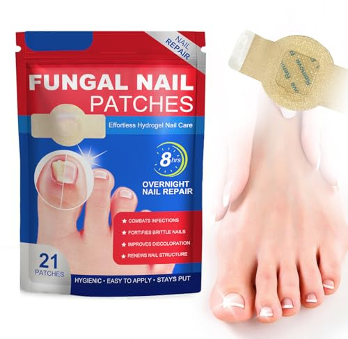21 pezzi Fungal chiodo patch fungine fungine unghie fungine cerotti riparazione unghie riparare danneggiate patch antifungine unghie piedi per uomini e donne (Confezione singola)