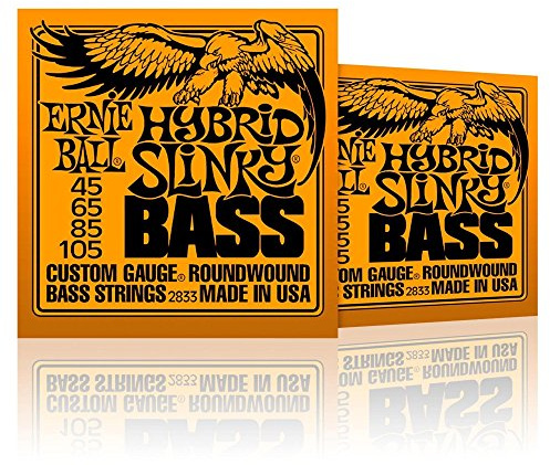 Ernie Ball 2833 Hybrid Slinky Round Wound Bass Strings 2 Pack