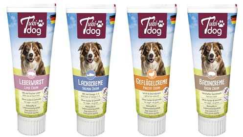 Tubi-DOG - Set of 12 liver sausages 12 based on salmon cream, 12 based on bacon cream, 12 of poultry = 48 tubes