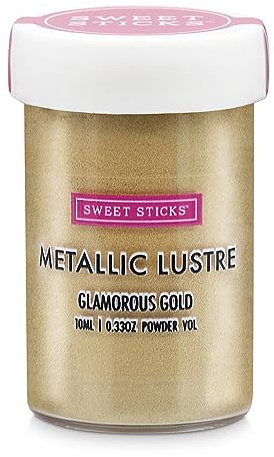Sweet Sticks Edible Metallic Lustre Dust 4g Glamorous Gold