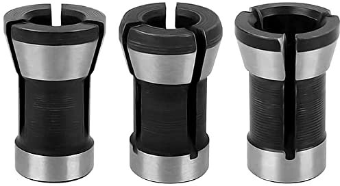 Treki 3PCS Jeu de Mandrin à Pince de Serrage 6mm/6.35mm/8mm Pour Perceuses et Fraiseuse - Adaptateur de Collet Accessoires