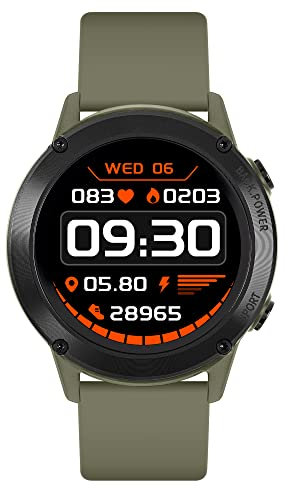 Reflex Active Series 18 Khaki Smart Watch With Built-In GPS, Full Colour Touch Screen and up to 10 Day Battery Life