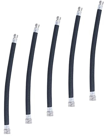 Toddmomy Bicycle Pump Replacement Hose Air Pump Hose Extension Tube with Thread American Nozzle Compatible 6.10in Bike Tire Inflator Accessory 5-Pack