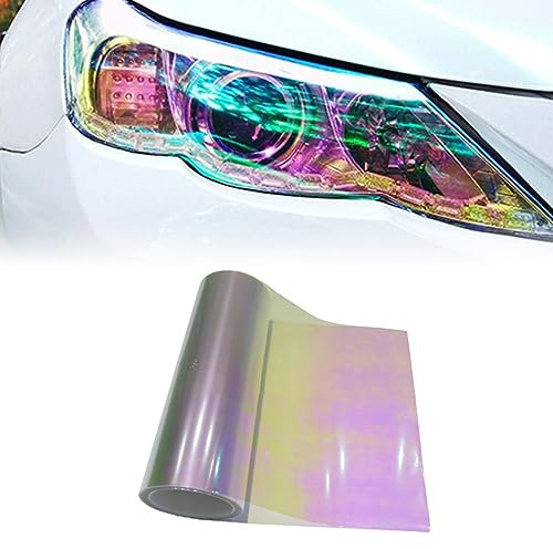 Auto Licht Tönungsfolie, Tönungsfolie Nebelscheinwerfer, Scheinwerfer Tönungsfolie, Nebelscheinwerfer Aufkleber, Rückleuchten Folie, Auto Scheinwerfer Folie, 30 X 120cm, Bunte Stil