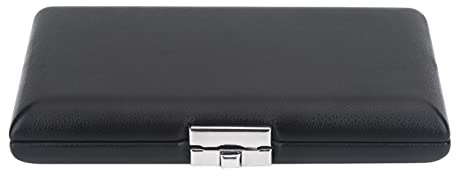 Bassoon Reed Case Bassoon Reeds Wood Pu Leather Black Pu Funda de Cuero Black Bassoon Reed Container Box Case con Ranuras para 6 Piezas de Cañas