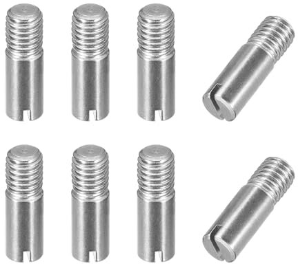 sourcing map 8 perni cilindrici scanalati M8 x 25 mm in acciaio inox 304 tassello filettatura esterna perno di posizionamento per mobili armadi