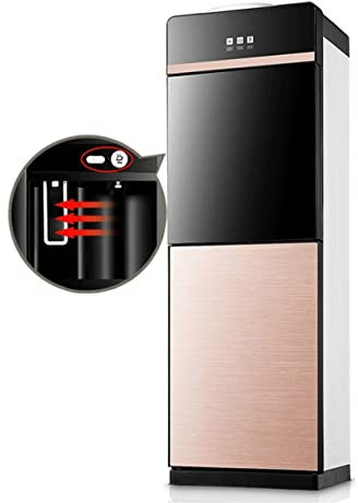 dispenser acqua Caricamento Dall'alto Caricamento A Pavimento In Piedi Distributore D'acqua Con Serratura Di Sicurezza Per Bambini E Doppio Design,Refrigeratore D'acqua In Bottiglia(Gold)