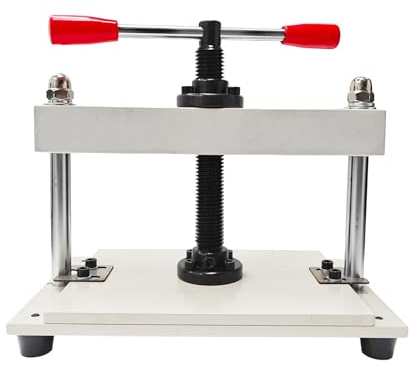 Presse à papier manuelle A5, Épaisseur 90 mm, 1 t de pression, acier 8 mm | Presse à livres et presse à plat multifonction pour factures, livres, cuir et tissu