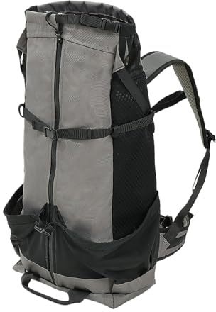 Zaino da viaggio per cani all'aperto, grande borsa traspirante per animali domestici, con cerniera sicura e caratteristiche di sicurezza, comodi spallacci per escursioni, campeggio e viaggi, 50 cm