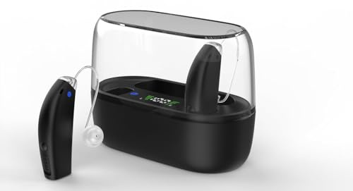 Digital Hearing Amplifier by Eduitai, Rechargeable with Noise Canceling Hearing Amplifer (black)